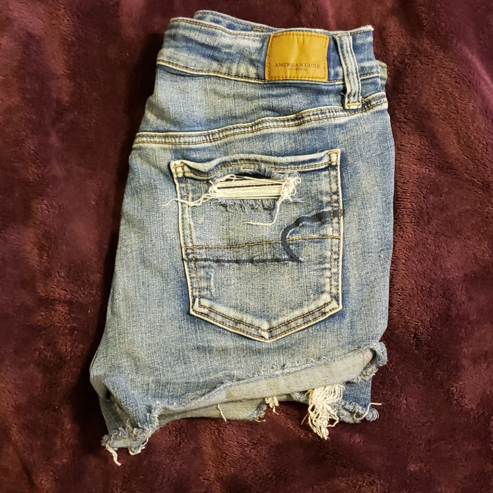 Next Level Stretch American Eagle distressed short